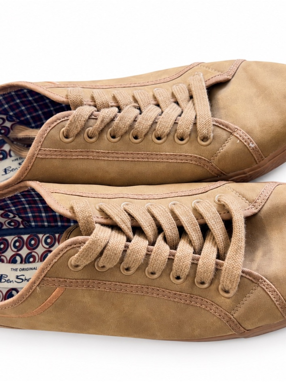 Ben Sherman Tan Lace-Up Sneakers Size [9,5]